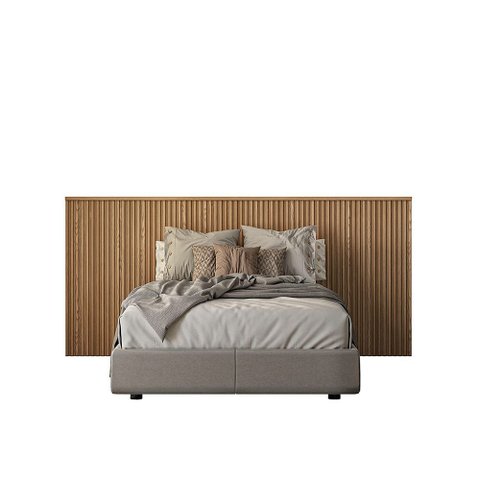 Cabeceira Cama Box de Casal e Queen 241cm em Ripado Eloise L04 - D'rossi