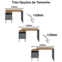 Ver imagem 7 de Conjunto para Escritório 2 Escrivaninhas Plus Olmo/Grafito Artany