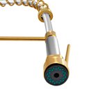 Ver mais imagens de Torneira Cozinha Gourmet Parede Gatilho Spray Dourada/gold