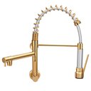 Ver imagem 1 de Torneira Cozinha Gourmet Parede Gatilho Spray Dourada/gold