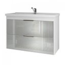 Ver imagem 3 de Gabinete de Banheiro 1 Cuba Porta Basculante 1 Gaveta de Vidro 79cm Lavanda Mgm Móveis