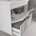 Ver imagem 2 de Gabinete de Banheiro 1 Cuba Porta Basculante 1 Gaveta de Vidro 79cm Lavanda Mgm Móveis