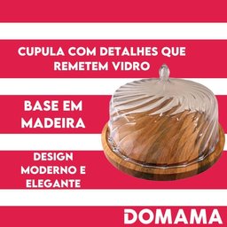 Boleira de Madeira com Tampa Haus - 2