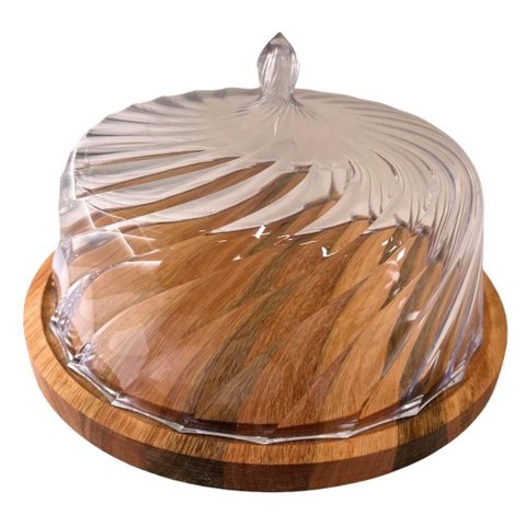 Boleira de Madeira com Tampa Haus