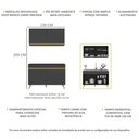 Ver imagem 4 de Armário de Cozinha Compacta 120cm Veneza Multimóveis V3748 Preto/Dourado