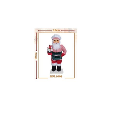 PAPAI NOEL TRADICIONAL CONFEITEIRO COM 50 CM