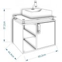 Ver imagem 4 de Gabinete de Banheiro 1 Cuba Sobreposta em Base de Vidro Porto Mgm Móveis