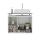 Ver imagem 2 de Gabinete de Banheiro 1 Cuba Sobreposta em Base de Vidro Porto Mgm Móveis