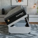 Ver imagem 6 de Cama Box Baú Solteiro + Colchão Comfort Class Pillow Top Preto/suede Branco