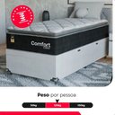 Ver imagem 5 de Cama Box Baú Solteiro + Colchão Comfort Class Pillow Top Preto/suede Branco
