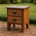 Ver imagem 5 de Mesa de Cabeceira de Madeira Rústica com 2 Gavetas – 35x49x40cm