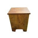 Ver imagem 4 de Mesa de Cabeceira de Madeira Rústica com 2 Gavetas – 35x49x40cm