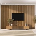 Ver imagem 1 de Rack com Painel Ripado para TV até 86 Polegadas Planejado 320CMX250CM Aruá CabeCasa MadeiraOriginals