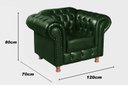Ver imagem 5 de Kit Luis XV Chesterfiels Sofa 3 Lugares + 2 Poltronas Decoração Sala Recepção Barbearia - Couríssimo