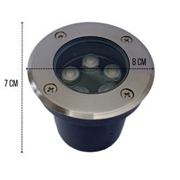 2 Balizadores Led SMD 5W Bivolt Blindado Vedado De Embutir Em Piso Chão Gramado Escada Jardim (Ilumi - 2