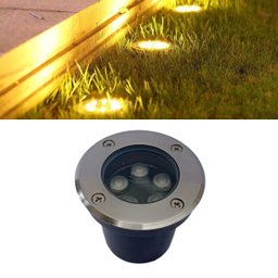 2 Balizadores Led SMD 5W Bivolt Blindado Vedado De Embutir Em Piso Chão Gramado Escada Jardim (Ilumi - 4