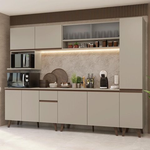 Armário de Cozinha Completa 280 Cm Nice Madesa 02