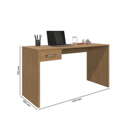 Mesa para Computador Escritório Home Office com Gaveta:freijó - 3