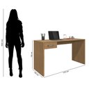 Ver imagem 4 de Mesa para Computador Escritório Home Office com Gaveta:freijó