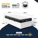 Ver imagem 3 de Cama Box Baú com Colchão Gazin de Espuma D28 Pillow Top Ortoblack Solteiro 88cm