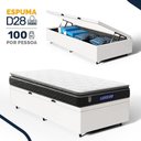 Ver imagem 2 de Cama Box Baú com Colchão Gazin de Espuma D28 Pillow Top Ortoblack Solteiro 88cm