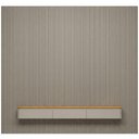 Ver imagem 7 de Painel Ripado para TV 85 pol com Bancada Suspensa Orgânica 297cm Slats L05 Tauari Gris Fosco - Lyam