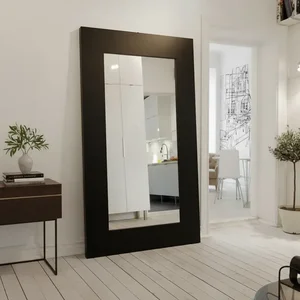 Espelho Mdf Preto 140x200 Cm Luxo