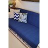 Manta Xale sofá cama Azul Marinho 2,20x1,50m tear artesanal protetora decorativa - 6