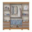 Ver imagem 3 de Guarda Roupa Roupeiro Casal Bernardi B383 Briz 4 Portas 4 Gavetas Cinamomo Avelã Henn