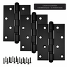 Dobradiça para Porta Pado 4" com Rolamento 4030 Embutir 60kg Preto Texturizado com 3 Peças - 3