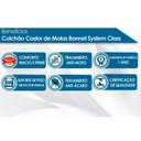 Ver imagem 3 de Cama Box Baú King: Colchão Molas Castor Bonnel System Class One Face + Base CRC Suede Clean(193x203)