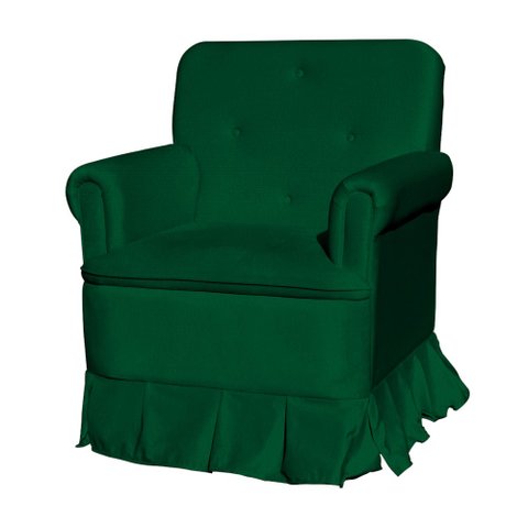 Poltrona Para Quarto Amamentação Com Balanço Suede Estopar Laura Suede Verde