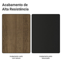 Ver imagem 3 de Kit Balcão + Cristaleira 70cm Rustic/Preto Glamy Madesa 01