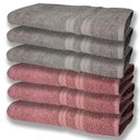 Ver imagem 1 de 6 Toalhas Grande Super Felpudas e Grossa Algodão 80x150 Itália Soft Beka - Cinza/rosê Cinza/rosê