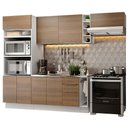 Ver imagem 3 de Armário de Cozinha Completa 290cm Branco/Rustic Stella Madesa 02