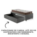 Ver imagem 3 de Base Box Cama Solteiro Sapateira Courino Linho Cinza e Colchão Relax Adorabile Ecoflex 88x188