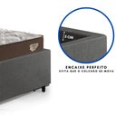 Ver imagem 2 de Base Box Cama Solteiro Sapateira Courino Linho Cinza e Colchão Relax Adorabile Ecoflex 88x188
