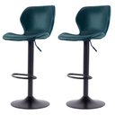 Ver imagem 1 de Kit 2 Banquetas Giratórias Bristol Itajaí Fratini 110 cm (altura) PU Cor Preta Base Disco Preta