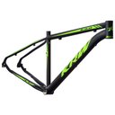 Ver imagem 3 de Bicicleta Aro 29 Krw Alumínio 24 Vel Freio a Disco X52 Cor:preto/verde Fosco;tamanho Quadro:15.5