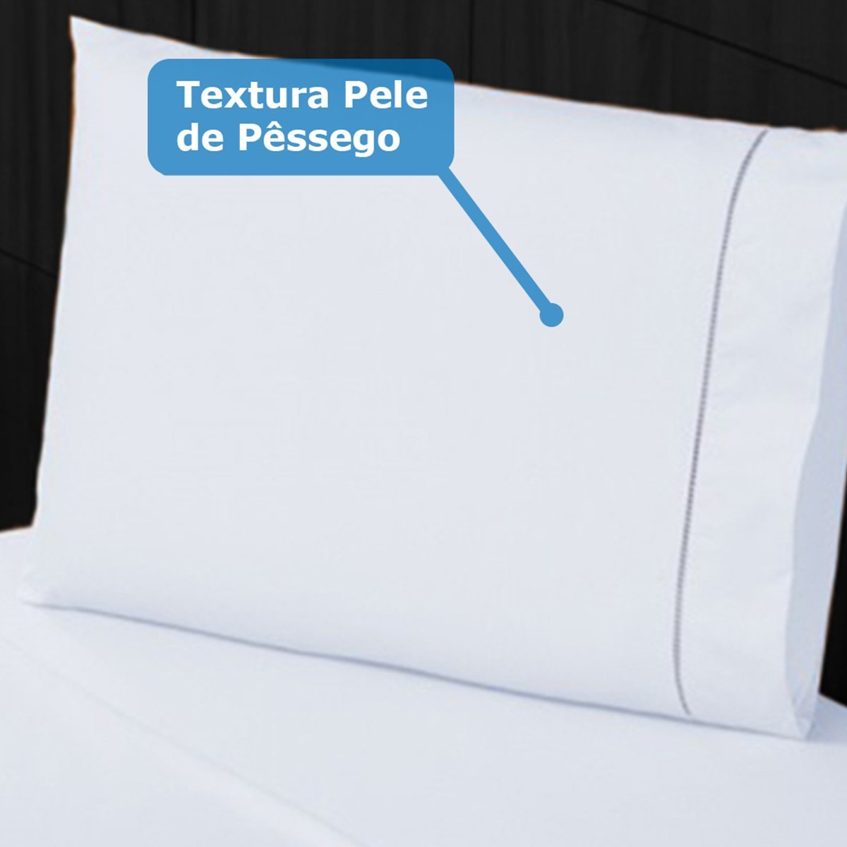 Lençol Hotel 4 pçs 400 fios Casen Ponto Palito Casal Cor:Branco - 2