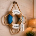 Ver imagem 2 de Boia Artesanal Marinheiro Náutica Decoração Parede Casa 12cm