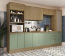 Ver imagem 1 de Armário de Cozinha Modulada Completa Reta 8 Peças 3,20m 208 Botanic Kappesberg