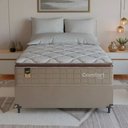 Ver imagem 6 de Cama Box Viúva + Colchão Comfort Class Pillow Top 128x188 Bege/suede Bege