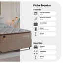Ver imagem 3 de Cama Box Viúva + Colchão Comfort Class Pillow Top 128x188 Bege/suede Bege