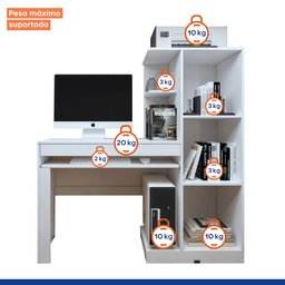 Mesa para Computador Escrivaninha com Armário Office - 8