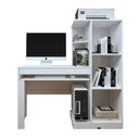 Ver imagem 6 de Mesa para Computador Escrivaninha com Armário Office 1 Gaveta 130cm Branca Fosco