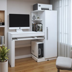 Mesa para Computador Escrivaninha com Armário 