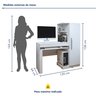 Mesa para Computador Escrivaninha com Armário Office - 5