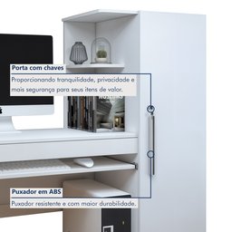 Mesa para Computador Escrivaninha com Armário Office - 9