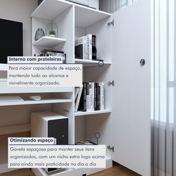 Mesa para Computador Escrivaninha com Armário Office - 11